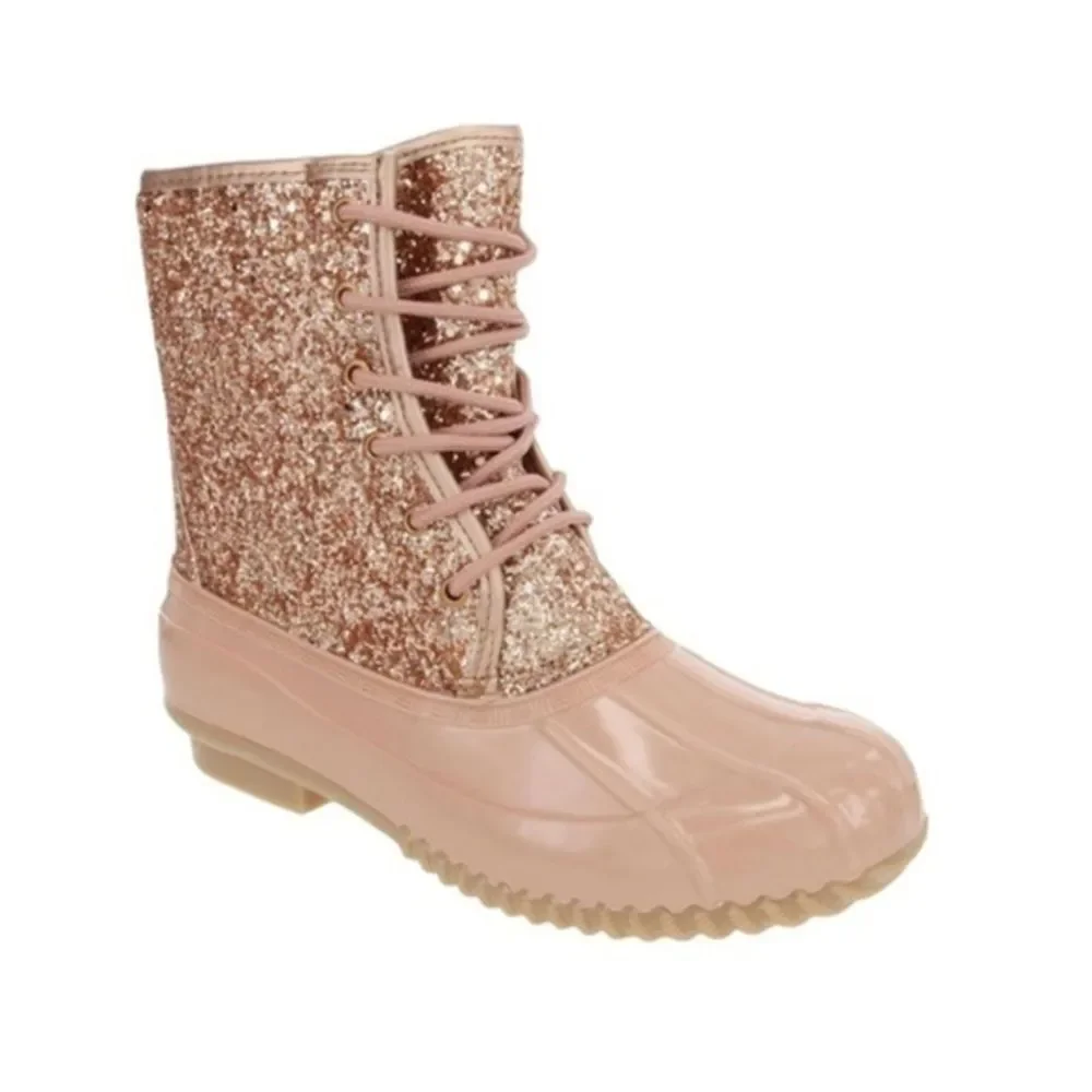 Sugar Women's Glitter Duck Boots sz 8 Waterproof NEW #G940